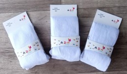 Колготи ADN "Однотонні" білий,  унісекс 0 місяців