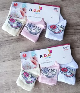 Носочки ADN "Солнышко" разные цвета, девочка 0-3 месяцев