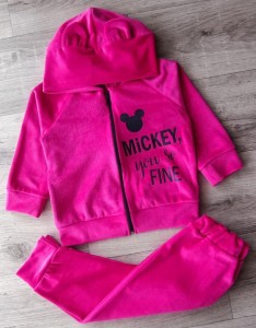 Костюм "Mickey fine" малиновый, девочка 1-2-3 лет