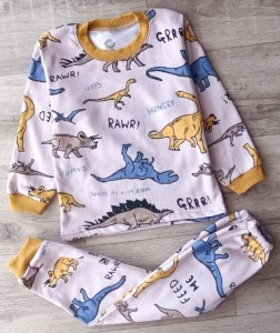 Пижама "Dino" бежевый, мальчик 2-3-4-5-6 лет