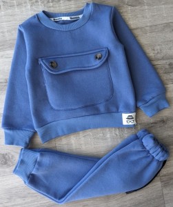 Костюм Ronix "Пуговицы" синий, мальчик 6-9-12-18 месяцев