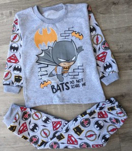 Піжама "Bats" сірий, хлопчик 2-3-4-5-6 років