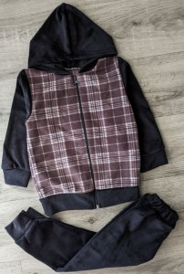 Костюм "Клеточка" коричневый, мальчик 2-3-4-5 лет