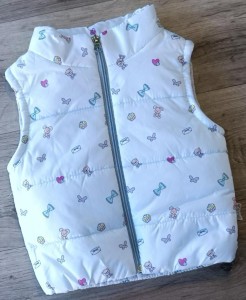 Жилет Boni "бант+заяц" білий, дівчинка 1-2-3 років