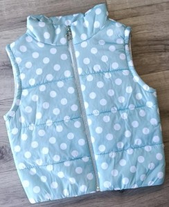 Жилет Boni "Горошок" зелений, дівчинка 3-4-5 років