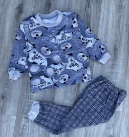 Піжама "Ведмедик" сіра, мальчик 2-3-4-5-6 років