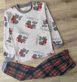 Пижама "Машинка" серая, мальчик 6-7-8 лет