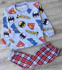Піжама "Superman 2" сіра, мальчик 2-3-4-5-6 років