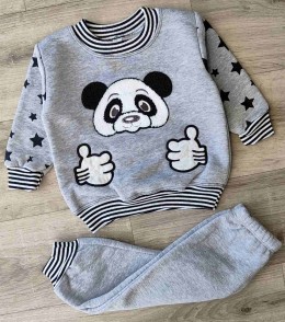 Костюм Mini Bird "Панда+зірочка" сірий(темний), хлопчик 1-2-3 років