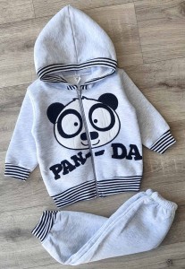 Костюм Mini Bird "Панда" сірий(світлий), хлопчик 1-2-3 років