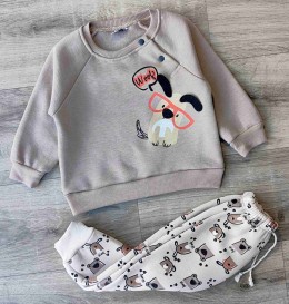 Костюм Vol kids "Wool" сірий(темний), хлопчик 6-9-12-18 місяців