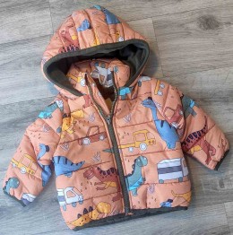 Курточка MDM  "Дино+машинка", помаранчевий, хлопчик 1-2-3-4-5 років