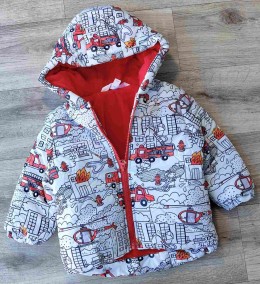 Курточка MDM  "Пожежник", білий, хлопчик 1-2-3-4-5 років