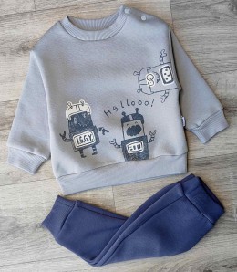 Костюм Iggy "Роботи" сірий, хлопчик 9-12-18-24 місяців
