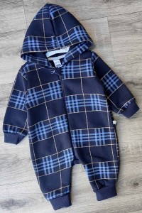 Чоловічок Elefin "Клітиночка" блакитний, хлопчик 3-6-9-12 місяців