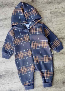 Чоловічок Elefin "Клітиночка" коричневий, хлопчик 3-6-9-12 місяців