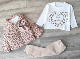 Костюм Mirkon baby "Сердечка" бежевий, дівчинка 9-12-18-24 місяців