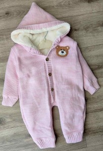 Чоловічок Ersin Baby "Ведмедик" рожевий, дівчинка 6-9 місяців