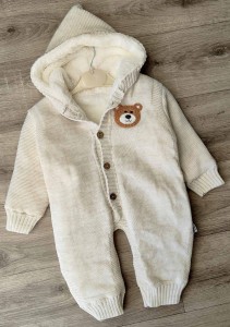 Чоловічок Ersin Baby "Ведмедик" бежевий, унісекс 6-9 місяців