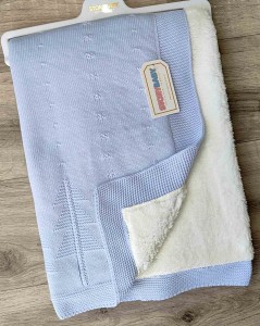 Плед Story Baby "Ялинки" блакитний, хлопчик 80*90