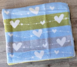 Плед Berco Baby "Серця" блакитний, унісекс 95*120