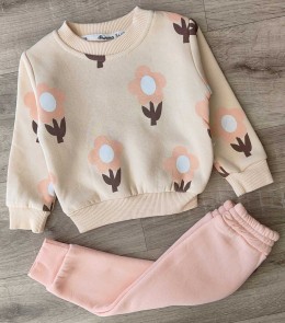 Костюм Donino "Квіточки" персиковий, дівчинка 6-9-12-18 місяців