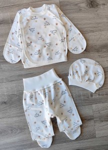 Комплект "Love you", молочный, унисекс 0-3 месяцев