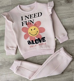 Костюм Bobisko "Love" розовый(пудра), девочка 2-3-4-5 лет
