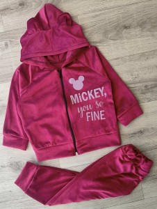 Костюм "Mickey fine" бордовый, девочка 1-2-3 лет