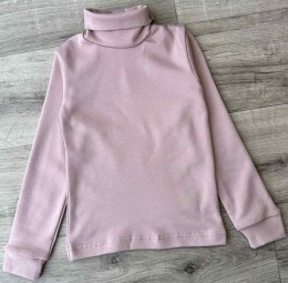 Водолазка "Однотонная", розовый(пудра), девочка 7-8-9-10 лет