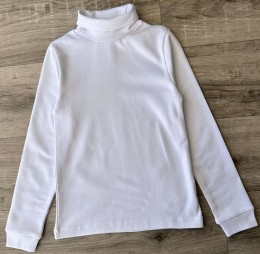 Водолазка "Однотонная", белый, унисекс 7-8-9-10 лет