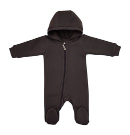 Человечек "Однотонный" коричневвый, унисекс 0-3-6-9-12 месяцев