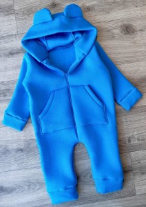 Ромпер «Однотонный» синий, мальчик 6-9-12-24 месяцев