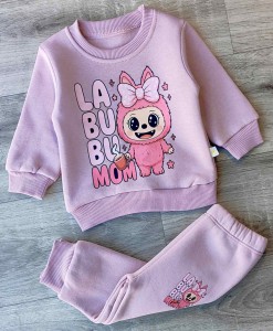 Костюм Bobisko "Лабубу" рожевий(пудра), дівчинка 9-12-18-24 місяців