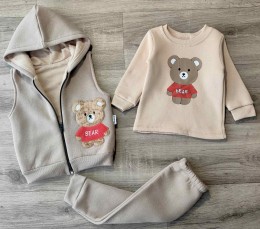 Костюм Minitix "Bear" серый, мальчик 9-12-18-24 месяцев