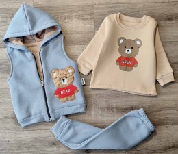 Костюм Minitix "Bear" голубой, мальчик 9-12-18-24 месяцев