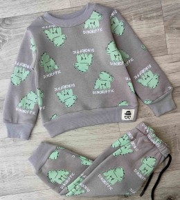 Костюм Ronix "Dinoriffic" серый, мальчик 6-9-12-18 месяцев