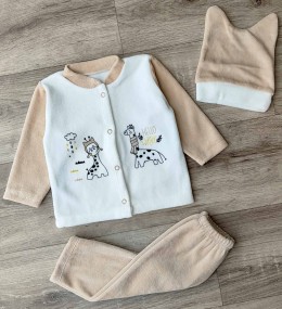 Комплект Melish Bebe "Жирафік" бежевий, унісекс 0-3 місяців
