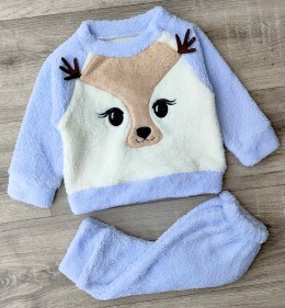 Костюм Gulsen «Оленя» блакитний, унісекс 6-9-12-18 місяців