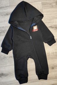 Человечек Partner "Однотонный" черный, унисекс 6-9-12-18 месяцев