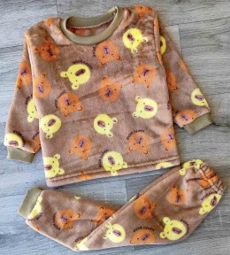 Пижама " Beer" коричневый , мальчик 1-2-3-4-5 лет