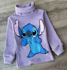 Водолазка "Стич" фиолетовый(сиреневый), девочка 1-3-5-7-9 лет