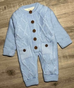 Чоловічок Royal Kids "Плетінка" блакитний, хлопчик 6-9-12-18 місяців