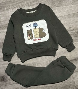 Костюм Partner "Home bear" зеленый(хаки), мальчик 9-12-18-24 месяцев