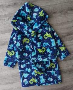 Халат "Динозаврики" синій, хлопчик 2-3-4-5 років