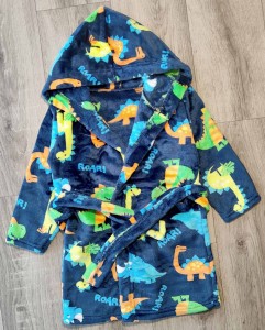 Халат "Динозаврики 2" синій(темний), хлопчик 2-3-4-5 років