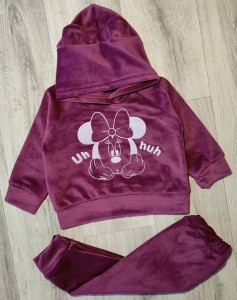 Костюм "Uh huh" бордовый, девочка 9-12-24-36 месяцев