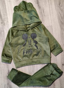 Костюм "Hello!" зеленый(хаки), мальчик 9-12-24-36 месяцев