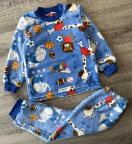 Пижама «Зверьки» синий, мальчик 1,5-3-5-7-9 лет