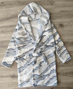 Халат "Смужки" сірий, унісекс 1-3-5-7-9років